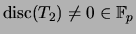 $ \disc(T_2)\neq 0\in\mathbb{F}_p$