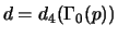 $ d=d_4(\Gamma_0(p))$