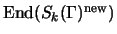 $ \End(S_k(\Gamma)^{\new})$