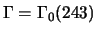 $ \Gamma=\Gamma_0(243)$