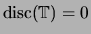 $ \disc(\mathbb{T}) = 0$