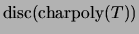 $ \disc(\charpoly(T))$