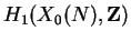 $ H_1(X_0(N),\mathbf{Z})$