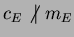 $ c_E \not\vert \,\,m_E$