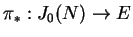 $ \pi_* : J_0(N) \rightarrow E$