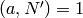 (a,N')=1