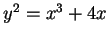 $ y^2 = x^3 + 4x$
