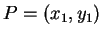 $ P=(x_1,y_1)$