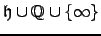 $\mathfrak{h}\cup \mathbb{Q}\cup \{\infty\}$