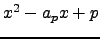 $x^2-a_px+p$