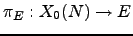 $\pi_E:X_0(N) \to E$