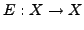 $\displaystyle E : X \rightarrow X
$