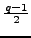 $ \frac{q-1}{2}$