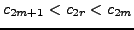 $ c_{2m+1} < c_{2r} < c_{2m}$