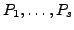 $ P_1,\ldots, P_s$