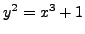 $ y^2 = x^3 +1$