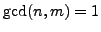 $ \gcd(n,m)=1$