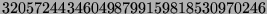 $ 320572443460498799159818530970246$