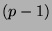 $ (p-1)$