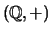 $ ({\mathbb{Q}},+)$
