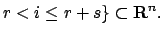 $\displaystyle r<i\leq r+s\} \subset \mathbf{R}^n.$