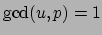 $ \gcd(u,p)=1$