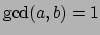 $ \gcd(a,b)=1$