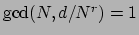 $ \gcd(N,d/N^r)=1$