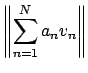 $\displaystyle \left\Vert\sum_{n=1}^N a_n v_n\right\Vert$