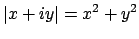 $\displaystyle \left\vert x+iy\right\vert = x^2 + y^2$