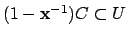 $ (1-\mathbf{x}^{-1}) C\subset U$