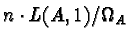 $\displaystyle n\cdot L(A,1)/\Omega_A$