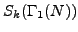 $ S_k(\Gamma_1(N))$