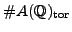 $ \char93 A(\mathbb{Q})_{{\mathrm{tor}}}$