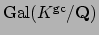 $ \Gal (K^{\gc }/\mathbf{Q})$