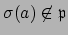 $ \sigma(a)\not\in\mathfrak{p}$