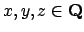 $ x,y,z\in\mathbf{Q}$