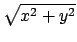 $ \sqrt{x^2+y^2}$