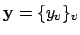 $ \mathbf{y}=\{y_v\}_v$