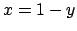 $ x=1-y$