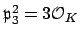 $ \mathfrak{p}_3^2=3\O _K$