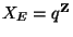 $ X_E=q^{\mathbf{Z}}$