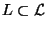 $ L\subset \mathcal{L}$