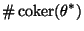 $\displaystyle \char93 \coker(\theta^*)$