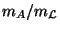 $ m_A / m_\mathcal{L}$