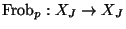 $ \Frob_p:X_J\rightarrow X_J$