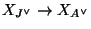 $ X_{J^{\vee}} \rightarrow X_{A^{\vee}}$