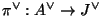 $ \pi^{\vee}:A^{\vee} \rightarrow J^{\vee}$