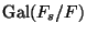 $ {\rm {Gal}}(F_s/F)$