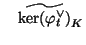 $\displaystyle \quad
\widetilde{\ker(\varphi ^{\vee}_t)}_K
$